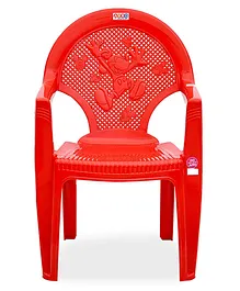 AVRO Furniture Glossy Baby Plastic Chair for Kids - Red
