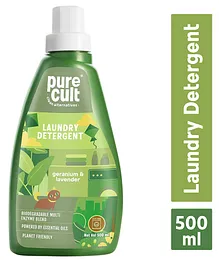 PureCult Eco-Friendly Liquid Laundry Detergent With Geranium & Lavender Essential - 500 ml