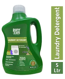 PureCult Eco-Friendly Liquid Laundry Detergent With Geranium & Lavender Essential Oils - 5 ltr