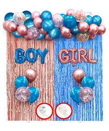 PARTY PROPZ Baby Shower Decoration Items Multicolour - Pack of 51