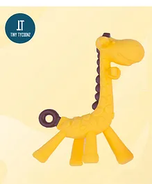 Tiny Tycoonz Silicone Giraffe Shape Teether - Yellow
