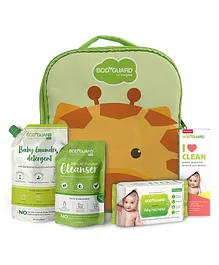 BodyGuard Baby Diaper Bag With Baby Wet Wipes - Multicolour