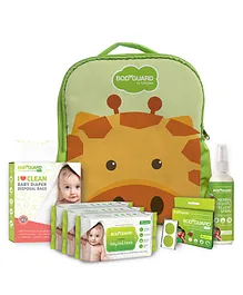 BodyGuard Baby Diaper Bag With Baby Wet Wipes - Multicolour