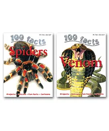 100 Facts Spiders & 100 Facts Venom Encyclopedia Books Pack of 2 - English