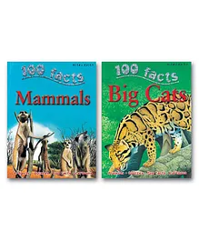 100 Facts Mammals And 100 Facts Big Cats Encyclopedia Books Pack of 2 - English