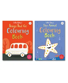 Little Baby's Things That Go And Sea Animal Colouring Book Pack of 2 - English