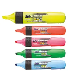 Stic Grip Highliter Pack of 5 - Multicolour