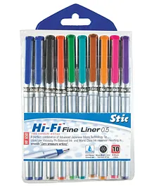 Stic Hi Fi Pens Regular Set of 10 - Multicolour