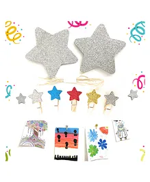 Yellow Nuts Stars Photo Clips Pack of 5 - Multicolour