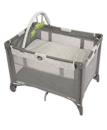 Graco Pack N Play Crib and Playard with Overhead Toy Bar - Grey