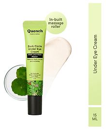 Quench Korean Dark Circle Under Eye Cream with Cooling Massage Roller Enriched with Cica Herb Repair & Korean Ginseng Reduces Puffiness & Fine Lines Brightens Under Eye Made in Korea- 15ml