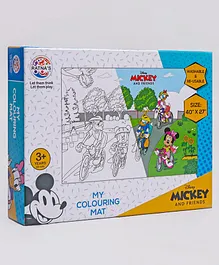 Disney Mickey & Friends Coloring Mat With Pens- Multicolor