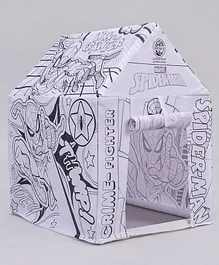 Spiderman Coloring Hut Kit With Pens - Multicolor