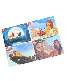Lion King 4 in 1 Jigsaw Puzzle Multicolor Pack of 4 - 140 Pieces