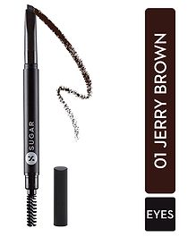 SUGAR Cosmetics Arch Arrival Brow Definer  Brow Pencil with Spoolie  Lasts Upto 12hrs  Pigmented Eyebrow Pencil Long Lasting & Natural Finish  3.5g  Jerry Brown