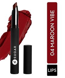 SUGAR Cosmetics Matte Attack Lipstick for Women  Transferproof & Smudgeproof  Lasts upto 12hrs  Enriched With Jojoba Oil  2g - Maroon Vibe