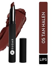 SUGAR Cosmetics Matte Attack Lipstick for Women  Transferproof & Smudgeproof  Lasts upto 12hrs  Enriched With Jojoba Oil  2g - Tan Halen