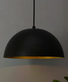 Homesake Metallic Black Pendant Hanging Lamp Black - 10 Inches