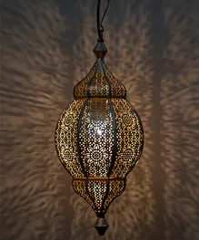 Homesake Classic Moroccan Orb Hanging Lamp - Gold