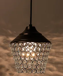 Homesake Matt Crystal Hanging Lantern Ceiling Light - Black