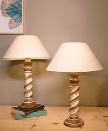 Homesake Signature Rustic Table Lamp Pack of 2 - White