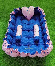 Motherhood Rectangular Tub With 3 Pillows Star Print - Pink Blue