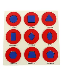 THE LITTLE BOO Wooden Shape Board Puzzle - Multicolour
