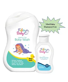 Fabie Baby Head To Toe Wash (250 ml) With Free Baby Shampoo - 50 ml