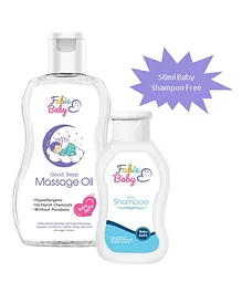 Fabie Baby Baby Massage Oil (200 ml) And Baby Shampoo - 50 ml