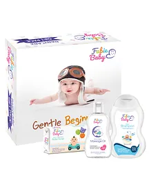 Fabie Baby Shampoo Oil And Soap Combo Pack of 3 - 250 ml, 200 ml, 125 gm