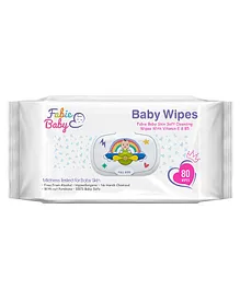 Fabie Baby Wipes Petroleum Jelly And Soap Pack of 3 - 80 Pieces, 125 gm