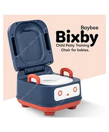 Baybee Bixby Potty Training Toilet Chair With Closing Lid & Removable Tray - Blue