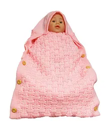 Little Angels Solid Colour Swaddle Blanket - Light Pink