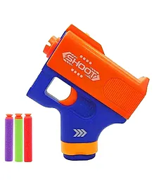 Wishkey Plastic Manual Soft Bullet Gun Toy With 5 Safe Soft Foam Suction Bullet Darts - Multicolour