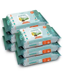 Buddsbuddy Cucumber Based Skincare Baby Wet Wipes Pack of 6 - 30 Wipes Each