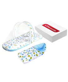 VParents Fruity Baby Bedding Set with Pillow and Sleeping Bag Combo - Blue