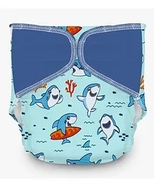 A Toddler Thing Cotton Ultra Nappy Baby Shark Print - Multicolor