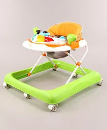 Comdaq Mini Car Music Baby Walker - Orange Green