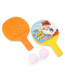 Speedage Ping Pong Racket Set - Yellow & Orange