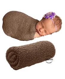 Babymoon Photoprop Swaddle Wrapper - Brown