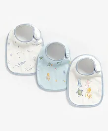 Mothercare Velcro Closure Bibs Pack of 3 - White