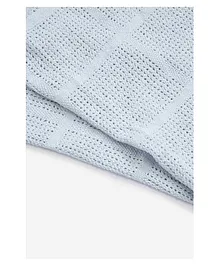Mothercare Cotbed Cellular Blanket - Blue