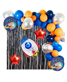 Party Anthem Happy Birthday Balloons Set Spacecraft Theme Multicolour - Pack of 209
