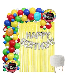 Party Anthem Happy Birthday Balloons Set Multicolour - Pack of 215