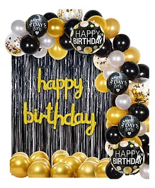 Party Anthem Happy Birthday Balloons Set Multicolour - Pack of 110