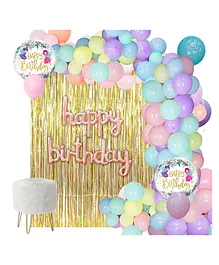 Party Anthem Happy Birthday Balloons Set Fairy Theme Multicolour - Pack of 215