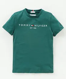 Tommy Hilfiger Half Sleeves Printed Tee - Green
