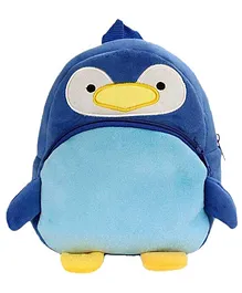Lychee Bags Velvet Nursery Penguin Design Multicolour - 14 Inches