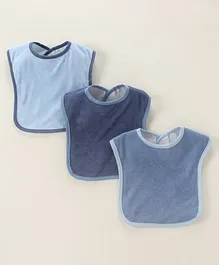 Mothercare Toddler Towelling Bibs Pack Of 3 - Blue
