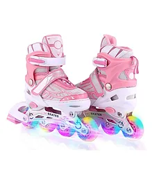 EYESIGN Skating Shoes Inline Skates With Light Up Wheels LED - Pink